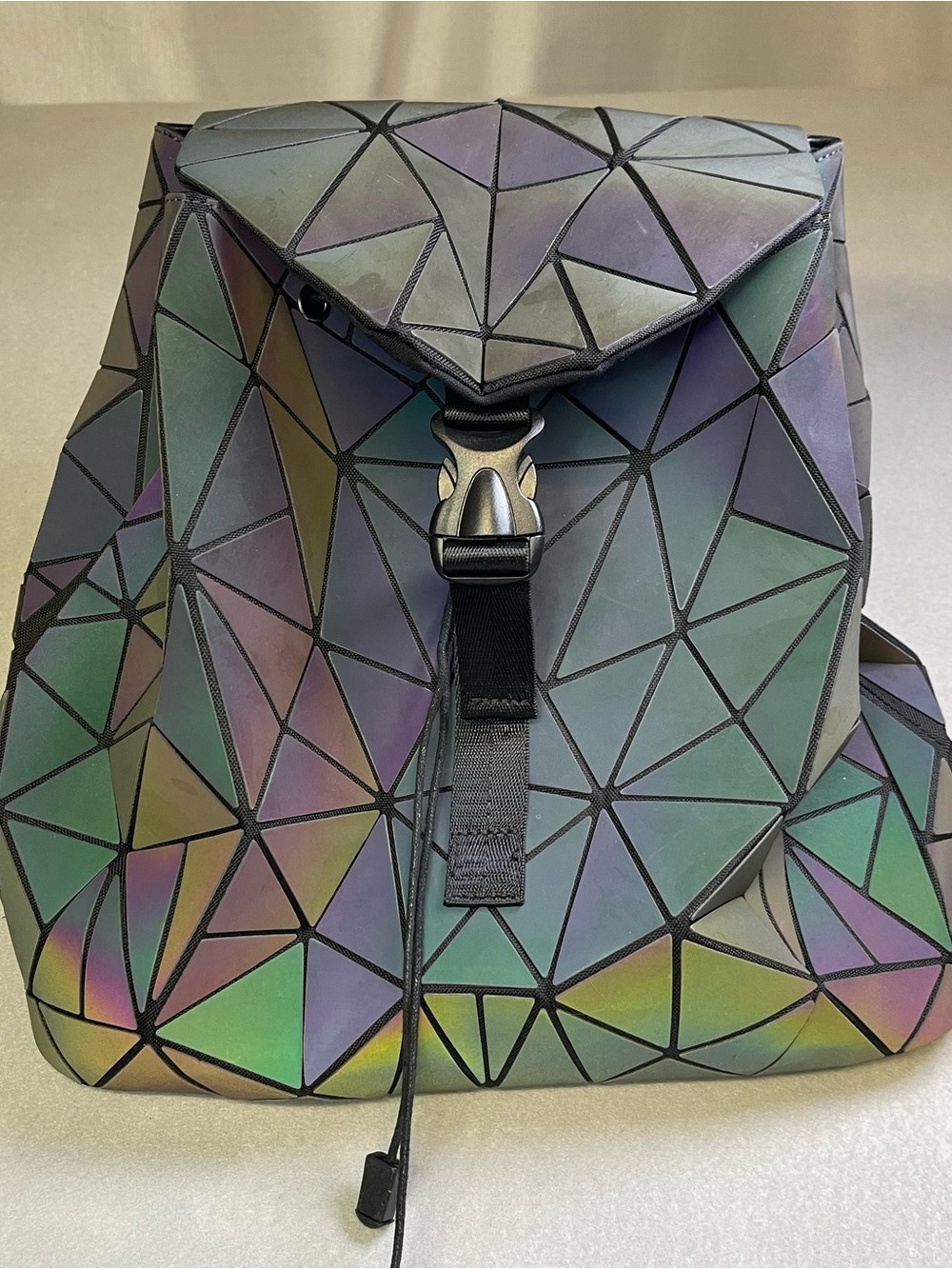 Lovevook Geometric Iridescent Backpack Roomy Stand Out Design Unique Trending